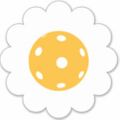 Pickleball marguerite autocollant mignon (Devant)