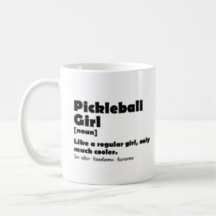 Pickleball Meisje Definitie Grappige Pickle Bal Me Koffiemok