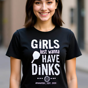 Pickleball Meisjes Gewoon Leuk Cadeautype Geperson T-shirt