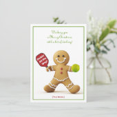 Pickleball 🎄 Merry Kerstmis, aangepaste tekst (Staand voorkant)
