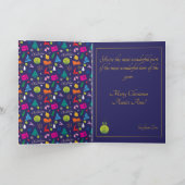 Pickleball 🎄 Merry Kerstmis, aangepaste tekst Kaa Kaart (Binnen)