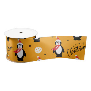 🐧 Pickleball Merry 🎁 Satin Ribbon Lint