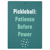 Pickleball met aangepaste tekst [voor/achter] klembord (Achterkant)