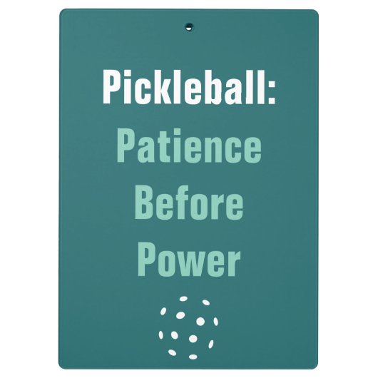 Pickleball met aangepaste tekst [voor/achter] klembord (Achterkant)