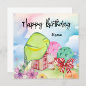 Pickleball met verjaardagsfeest cadeaus (Voorkant / Achterkant)