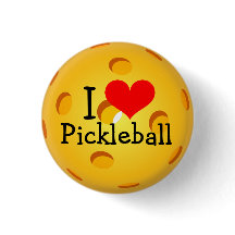 Pickleball Mini Button: Ik hou van Pickleball