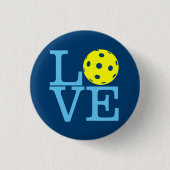 Pickleball Mini Button: PLAATS (blauw) Ronde Button 3,2 Cm (Voorkant)
