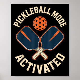 Pickleball-modus geactiveerde sportatleet poster