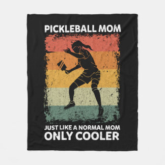Pickleball moeder als een normale moeder alleen ko fleece deken