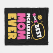 Pickleball Moeder Beste Fleece Deken (Voorkant (Horizontaal))