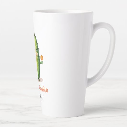 Pickleball Mok, Grappig, Schattig Pickleball Item Latte Mok (Rechts)