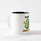 Pickleball Mok, Grappig, Schattig Pickleball Item Tweekleurige Koffiemok (Voorkant links)