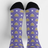 Pickleball Monogram Initiaal Pattern Sokken (Top)