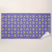 Pickleball Monogram Initiaal Pattern Strandlaken (Voorkant)