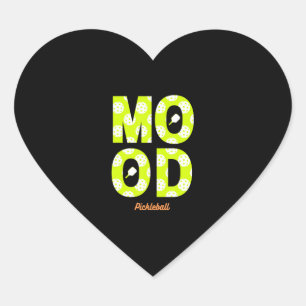 Pickleball Mood Speel Pickleball Hart Sticker