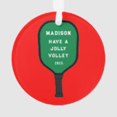 Pickleball Mrs Claus Collectible Ornament (achterkant)