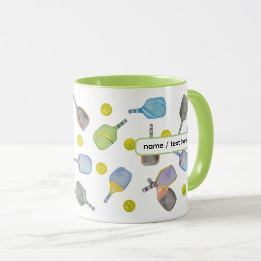 Pickleball Mug – Funny Paddle Pattern (Devant droit)