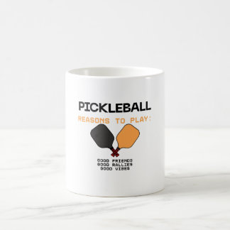 Pickleball Mug – Reasons to Play: Good Friends, Go Koffiemok