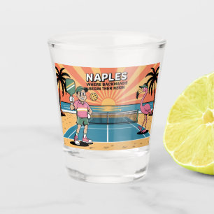 Pickleball Napels Waar Backhands Beginnen Shot Glas