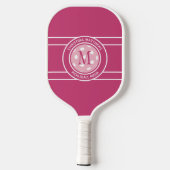 Pickleball Ninja Custom Name Initiaal Girly Pink Paddle (Achterkant)