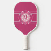 Pickleball Ninja Custom Name Initiaal Girly Pink Paddle (Voorkant)