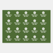 Pickleball Noël Fêtes d'emballage feuilles papier (Devant 3)