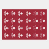 Pickleball Noël Fêtes d'emballage feuilles papier (Devant 2)