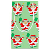 Pickleball Noël petit sac cadeau (Devant)