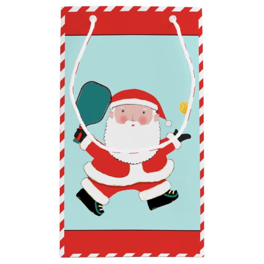 Pickleball Noël petit sac cadeau (Dos)