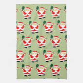 Pickleball Noël serviette de cuisine (Vertical)