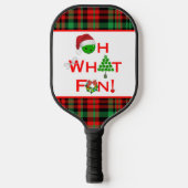 Pickleball Oh wat leuk rood en groen geplakt Pickleball Paddle (Voorkant)