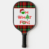 Pickleball Oh wat leuk rood en groen geplakt Pickleball Paddle (Achterkant)