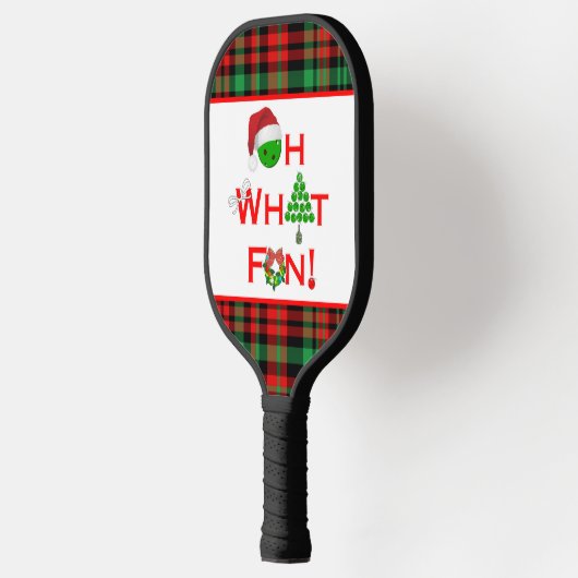 Pickleball Oh wat leuk rood en groen geplakt Pickleball Paddle (Links)