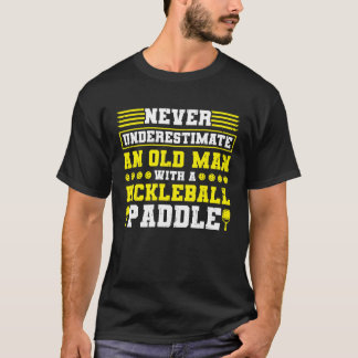 Pickleball Old Man Pickleball Paddle T-shirt