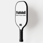 Pickleball omdat therapie duur is - grappig paddle (Links)