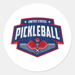 Pickleball ondersteunt de Team Pickleball Player U Ronde Sticker