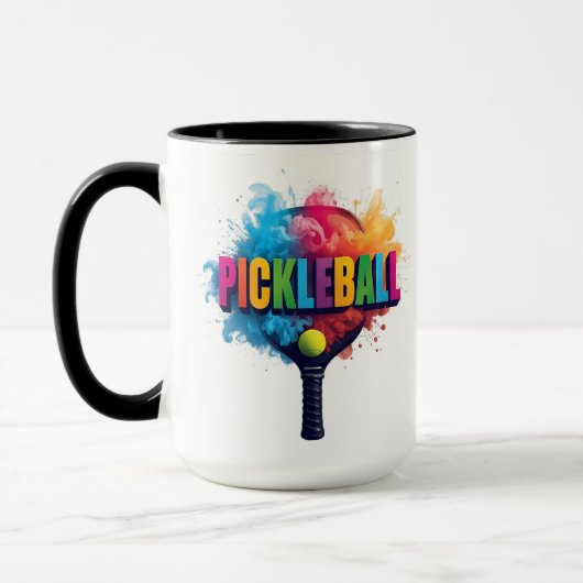 Pickleball-ontwerp is voor deze beker gemaakt. mok (Links)
