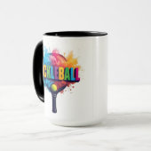 Pickleball-ontwerp is voor deze beker gemaakt. mok (Voorkant links)