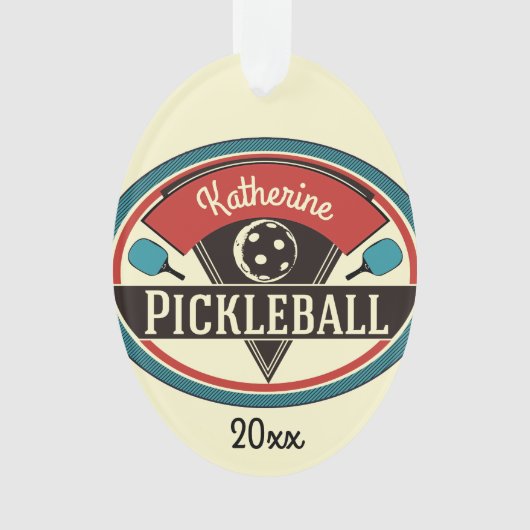 Pickleball Ornament - ontwerp (voorkant)