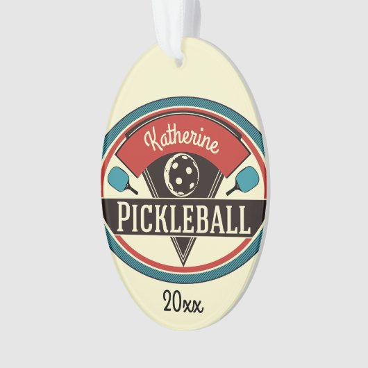 Pickleball Ornament - ontwerp (voorkant)