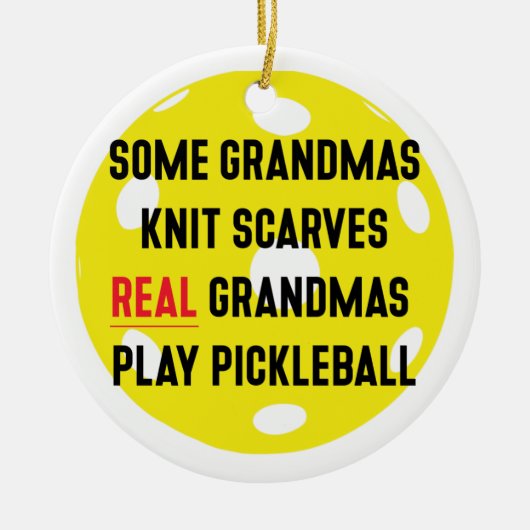 Pickleball-ornament voor oma keramisch ornament (Voorkant)