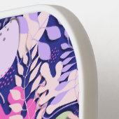 Pickleball Paddle : Abstract Leaves (blue/fuchsia) (Links Detail)