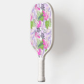 Pickleball Paddle : Abstract Leaves (white/yellow) (Links)