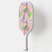 Pickleball Paddle : Abstract Leaves (yellow/blue) (Links)