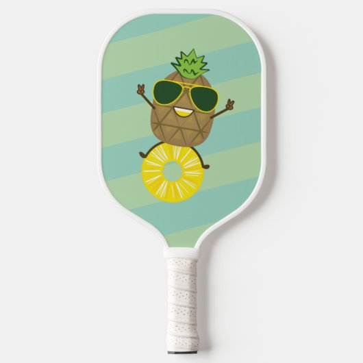 Pickleball Paddle | Ananas Goede Vibes Tropisch (Voorkant)