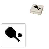 Pickleball-paddle & bal rubberstempel (Gestempeld)