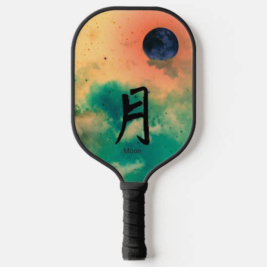 PICKLEBALL PADDLE BLACK MOON MET JAPANSE STROMEN (Voorkant)