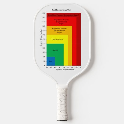 Pickleball Paddle bloeddrukgrafiek regenboog (Voorkant)