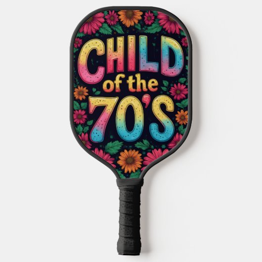 Pickleball Paddle CHILD OF THE 70'S - Retro Art (Achterkant)