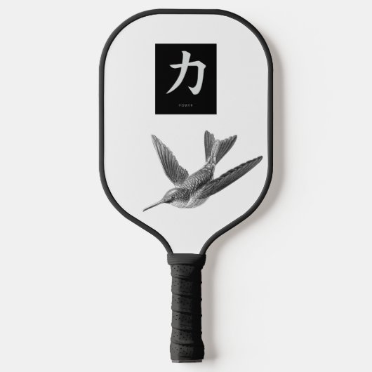 Pickleball Paddle CUSTOM INITIAAL EN KOLIBRIE (Voorkant)